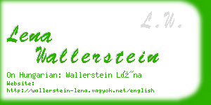 lena wallerstein business card